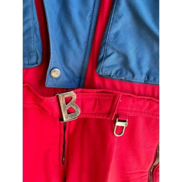 Bogner Red Navy Long Sleeve Front Zipper USA Made Snow Bunting Ski Suit Size 38 - Picture 12 of 12